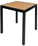 BFM Longport 4-Leg Bolt Down Table 32x32 Black Frame